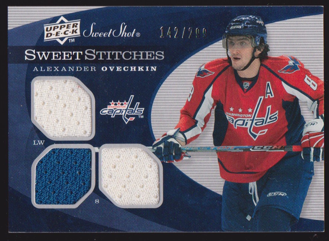 (image for) 2007-08 Sweet Shot Sweet Stitches Triples #SSTAO Alex Ovechkin